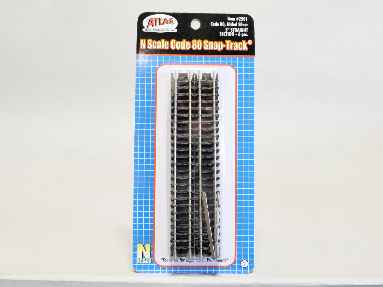 Atlas 2501 N Code 80 5" Straight Track Six Pieces