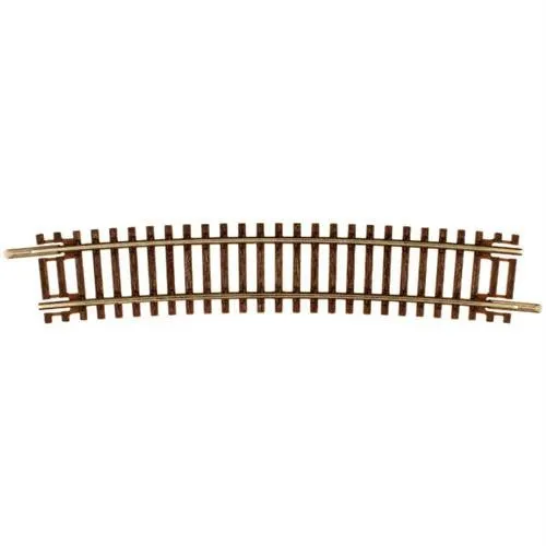 Atlas N Code 55 Track w/Nickel-Silver Rail & Brown Ties - 17-1/2" Radius Half Curve pkg(6)