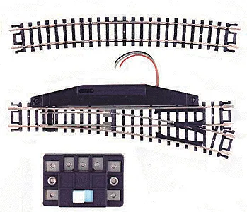Atlas N Standard Line Remote Switch - #6 Right Hand (Black Ties)
