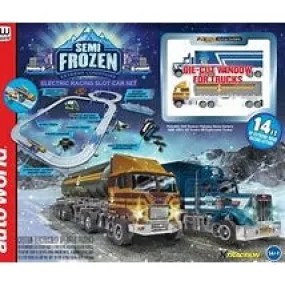 Auto World 14' Semi-Frozen Extreme Conditions Slot Race Set