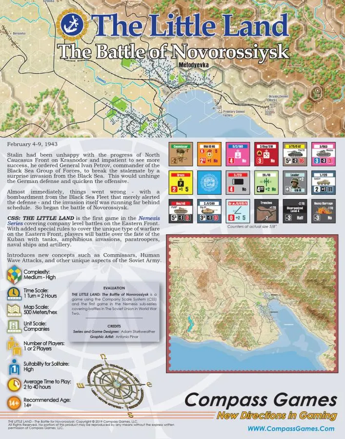 Compass Games Nemesis Volume 1 The Little Land The Battle of Nvorosssiysk