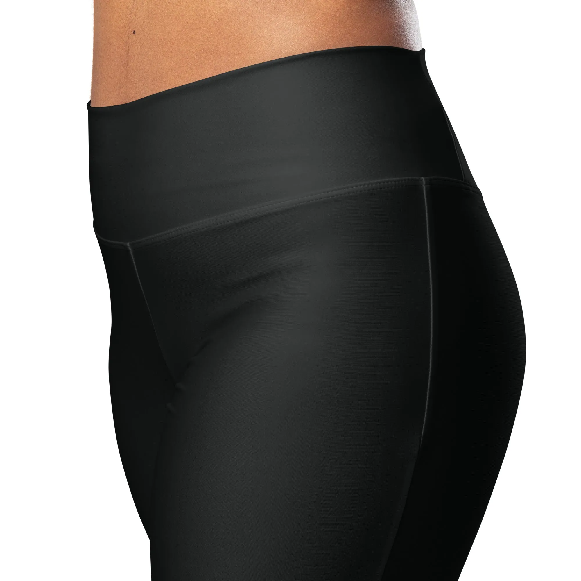FYD Solid Black Size Inclusive Flare Leggings