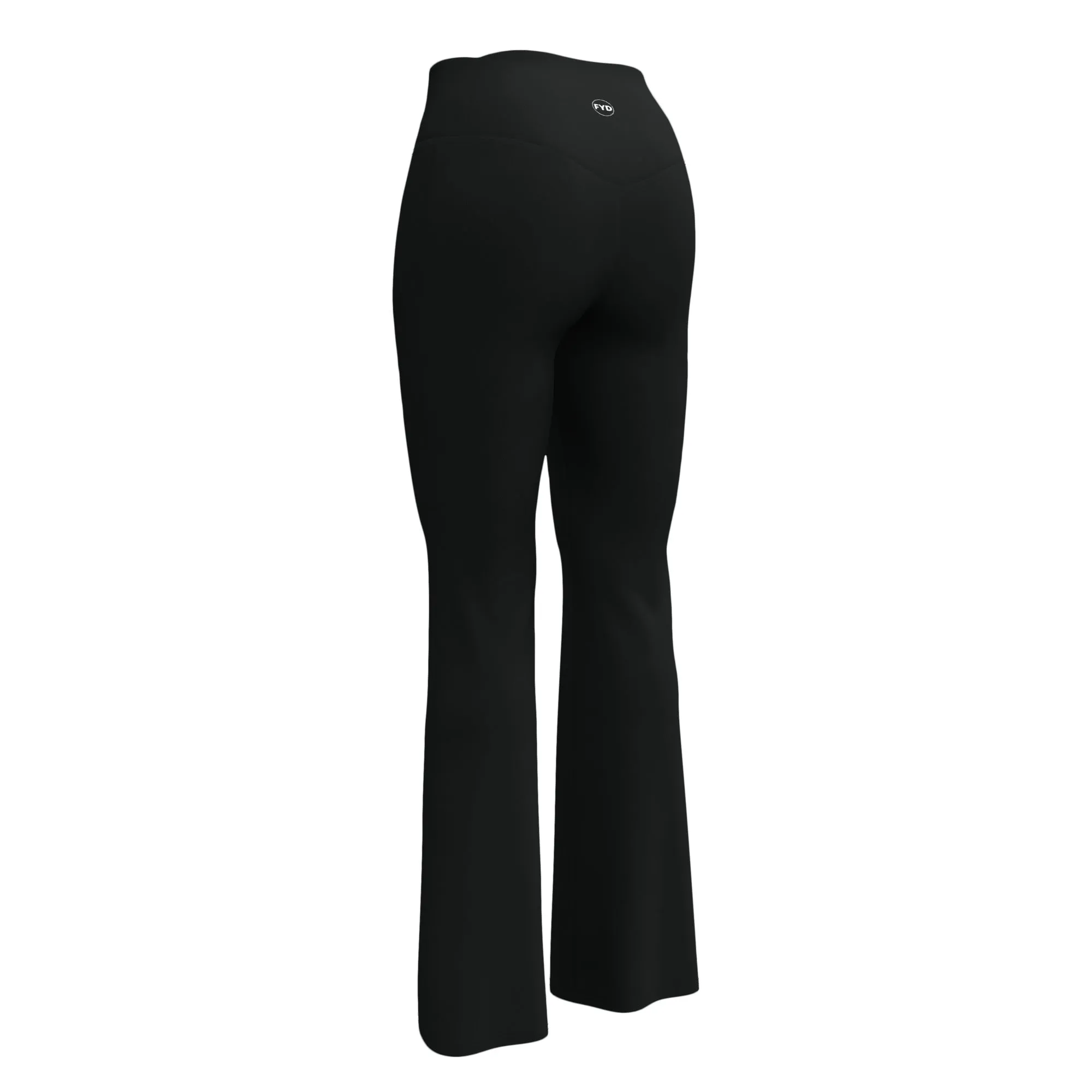 FYD Solid Black Size Inclusive Flare Leggings