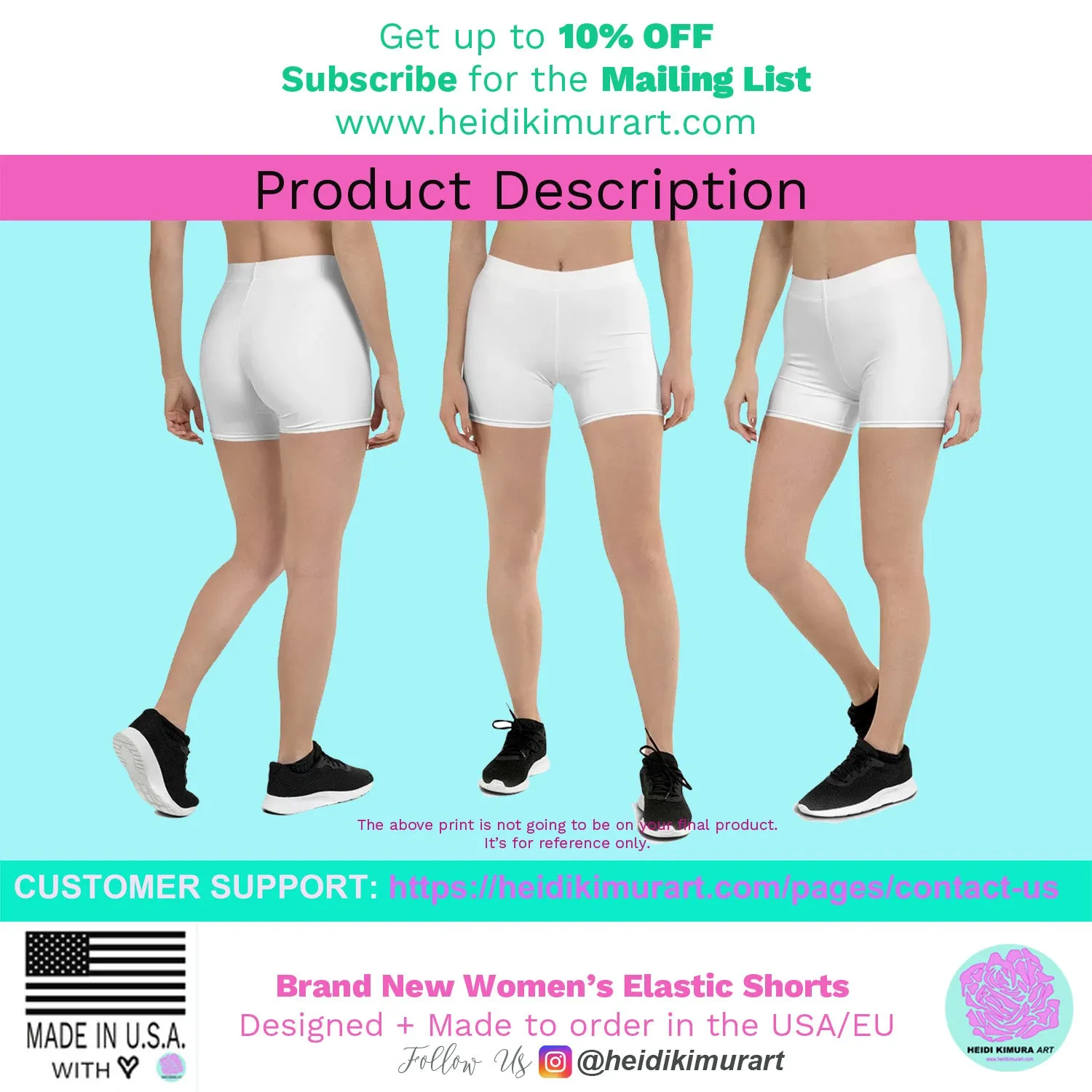Grey Women's Designer Shorts, Gray Solid Color Gym Best Short Tights- Made in USA/EU/MX
