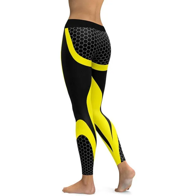 Honeycomb Carbon Yoga Pants