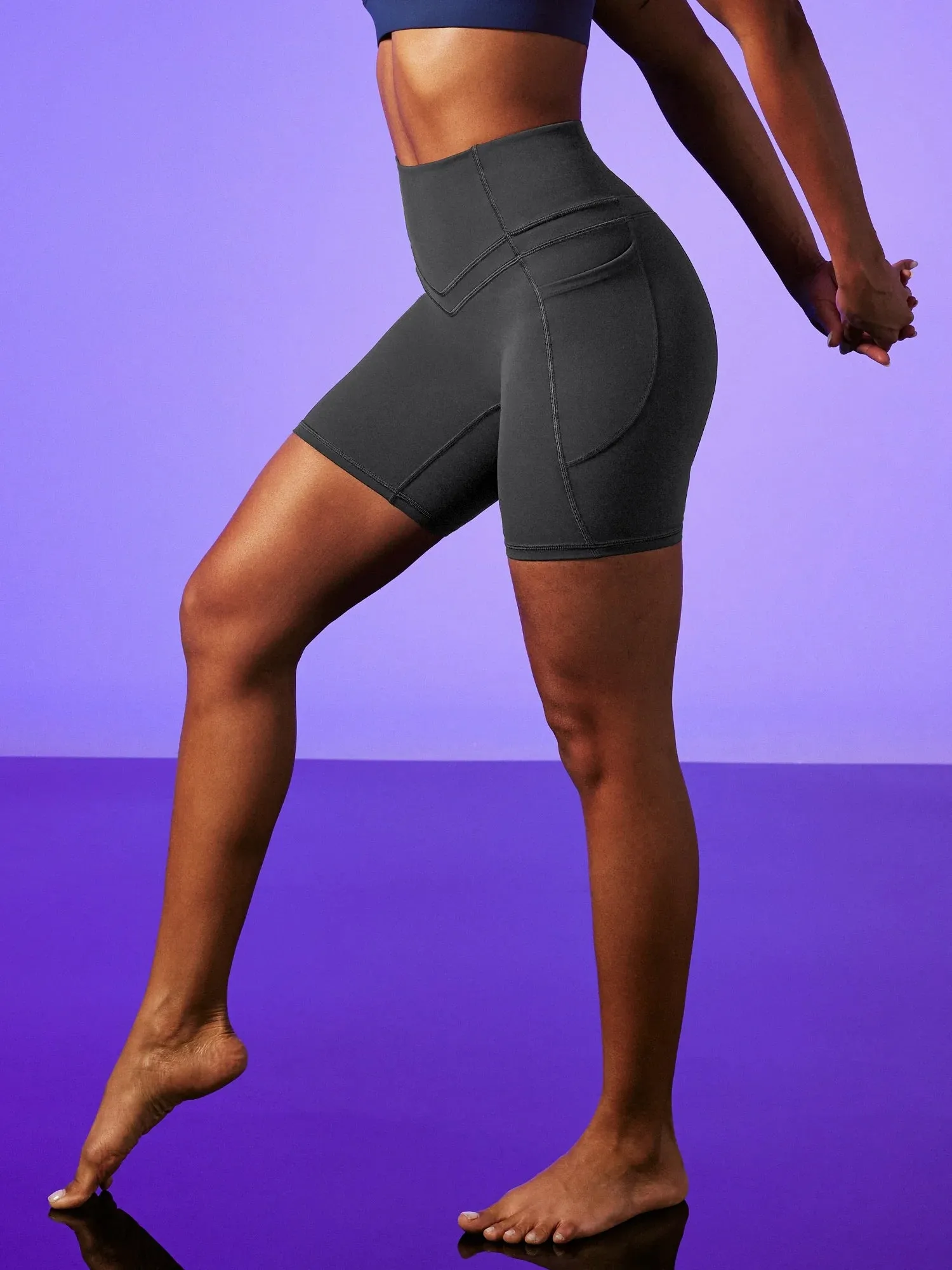 IUGA PowerTight™ 6'' Sandwich No Front Seam Shorts