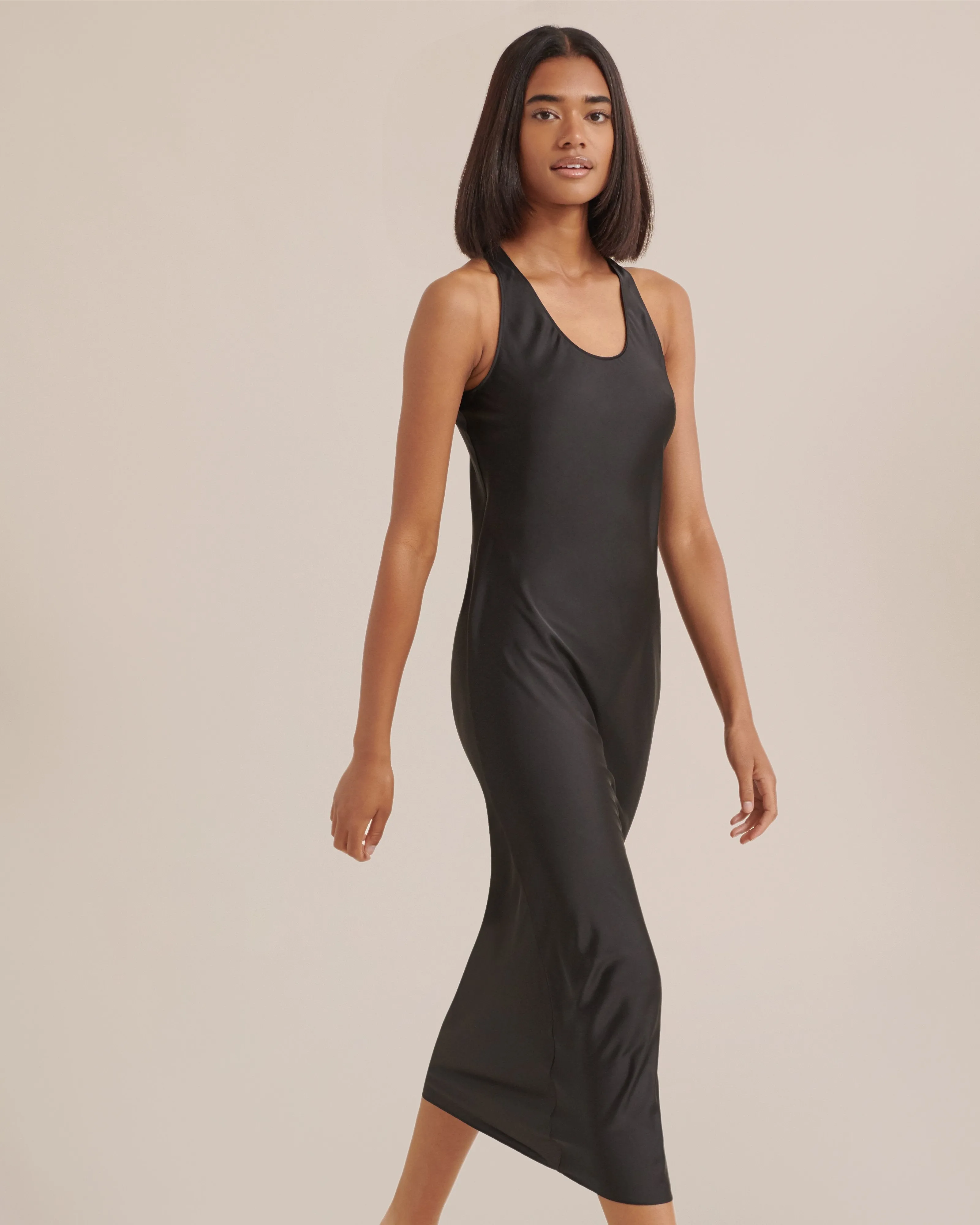 Jordana Racerback Satin Dress