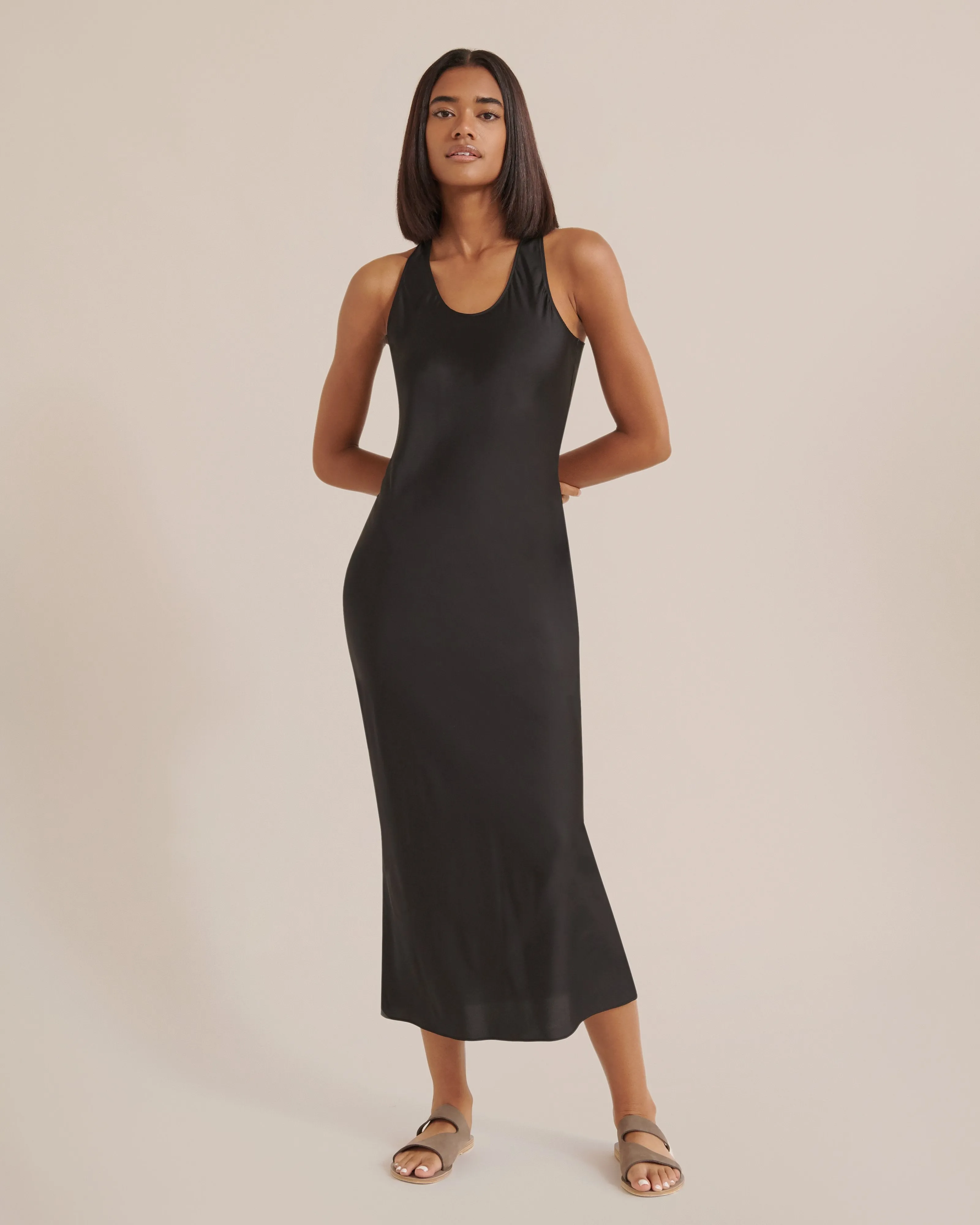 Jordana Racerback Satin Dress