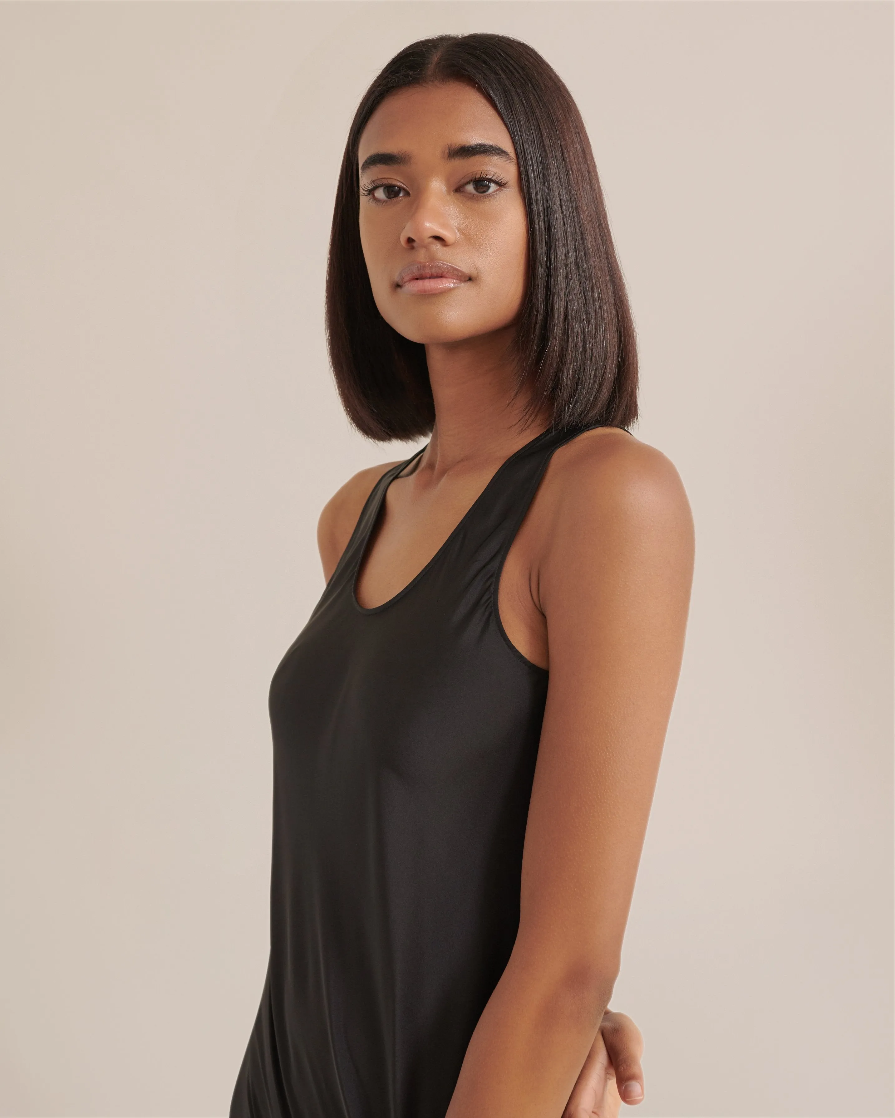 Jordana Racerback Satin Dress