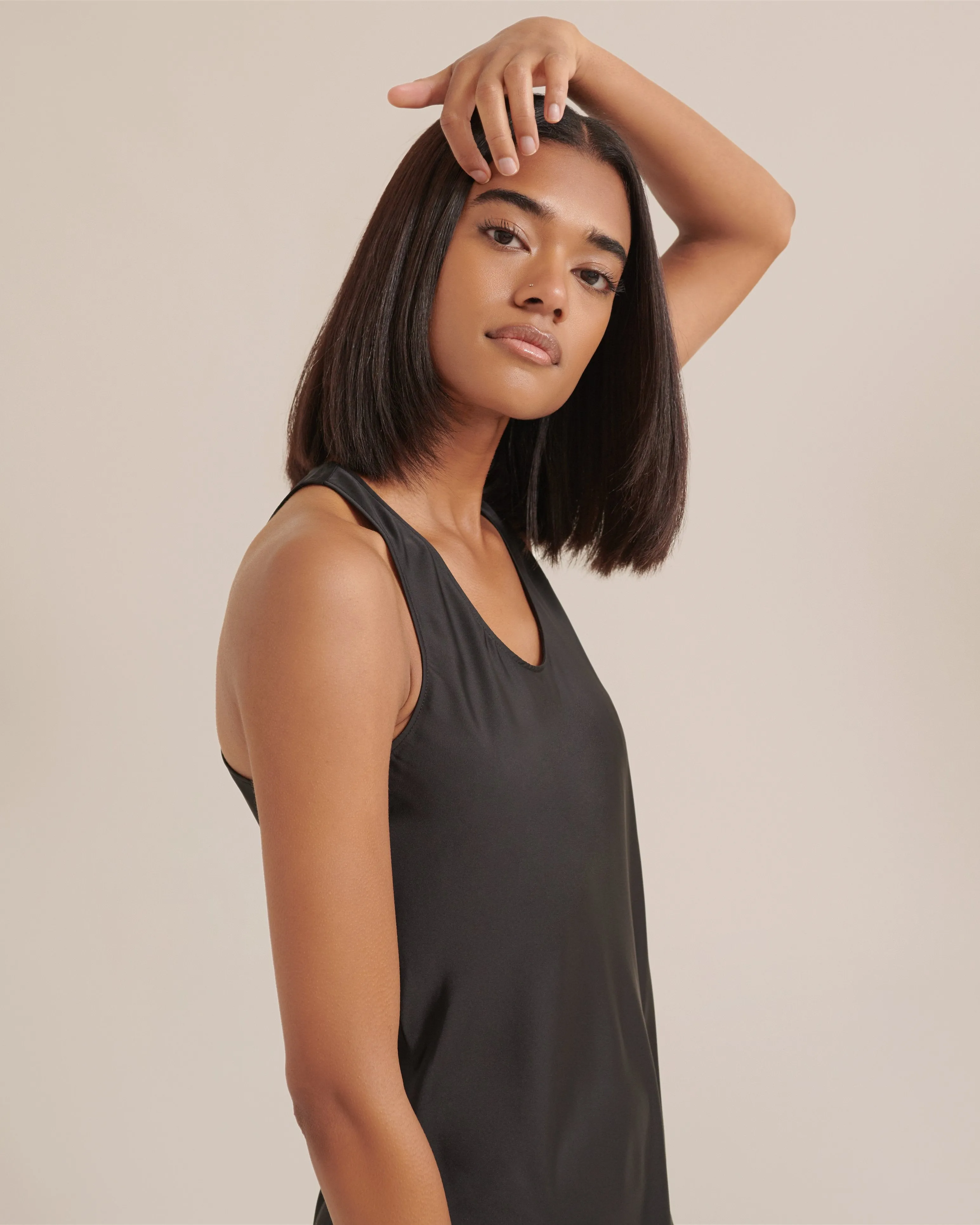 Jordana Racerback Satin Dress