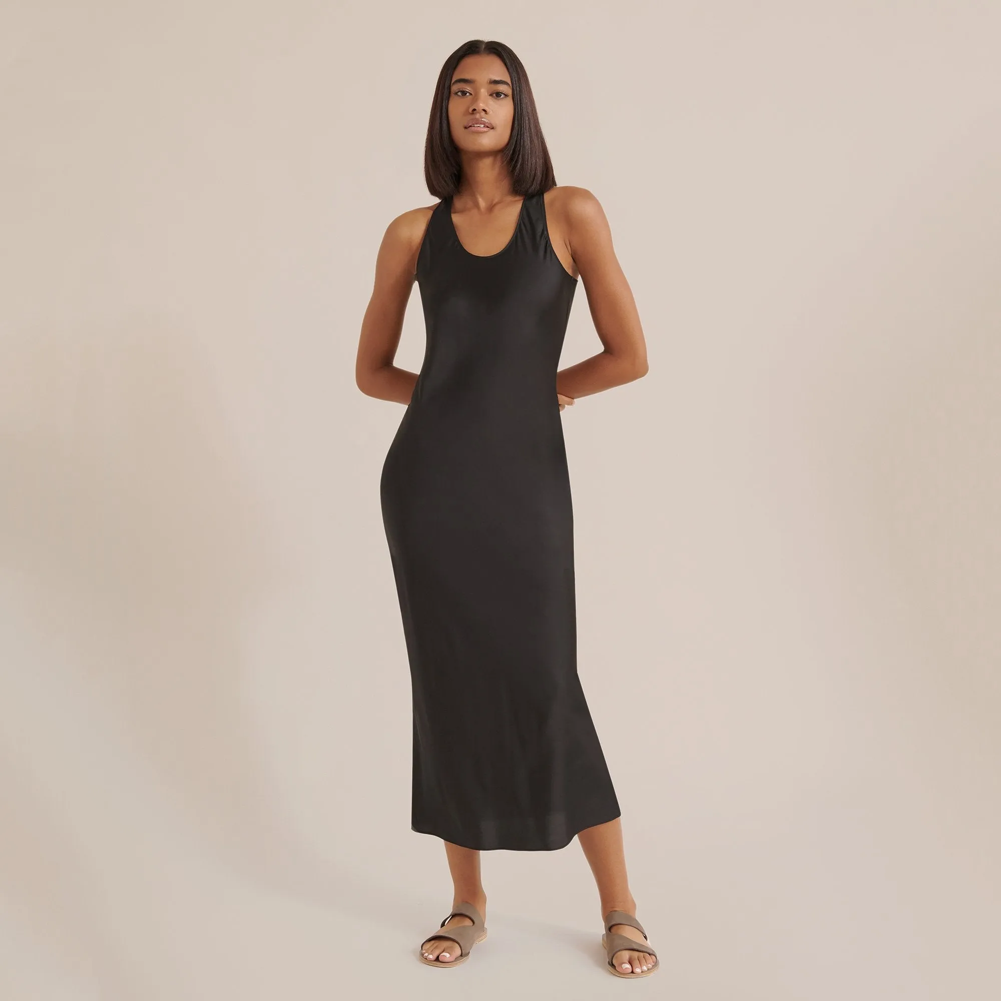 Jordana Racerback Satin Dress