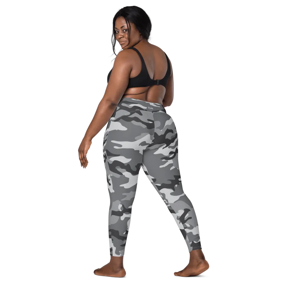 Light Gray Camo FYD Size Inclusive Leggings with pockets