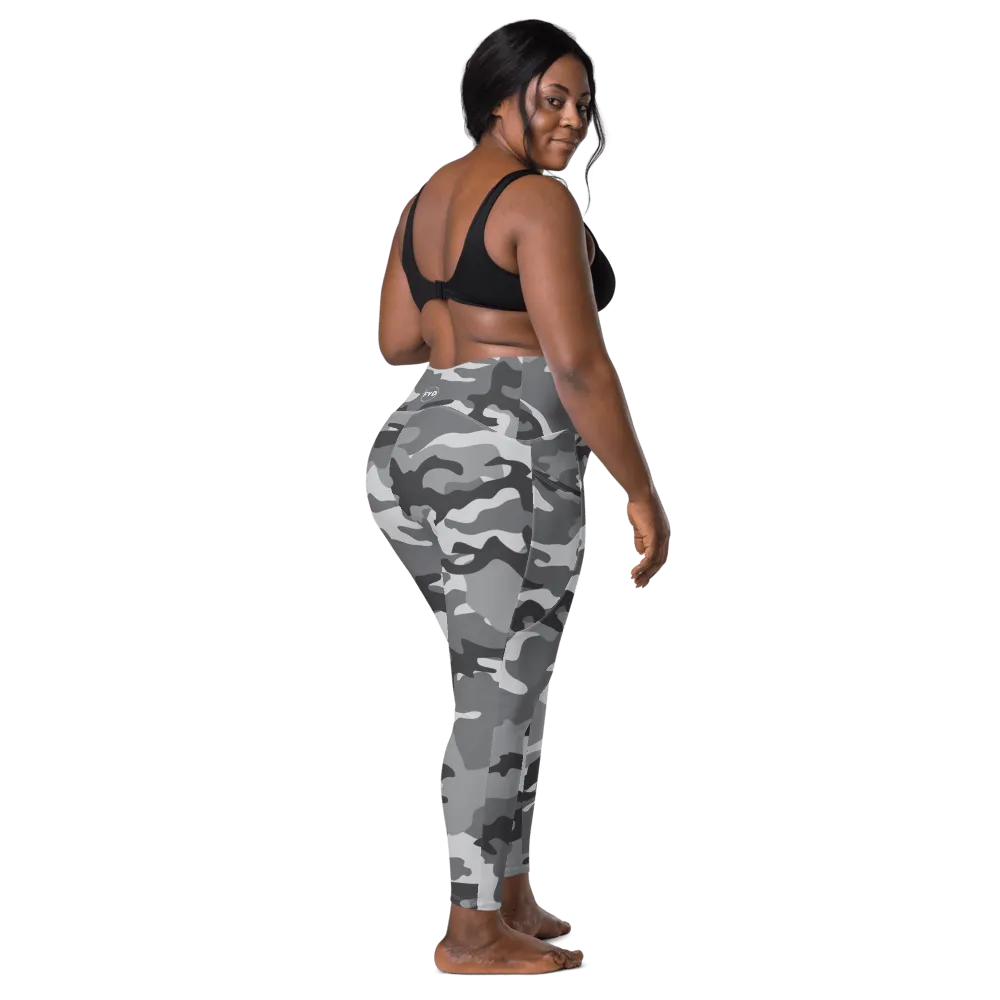 Light Gray Camo FYD Size Inclusive Leggings with pockets
