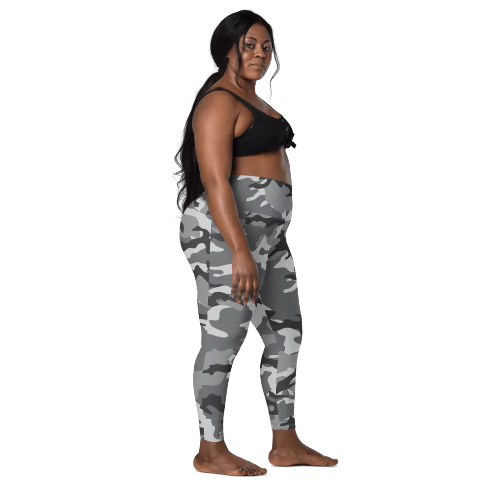 Light Gray Camo FYD Size Inclusive Leggings with pockets