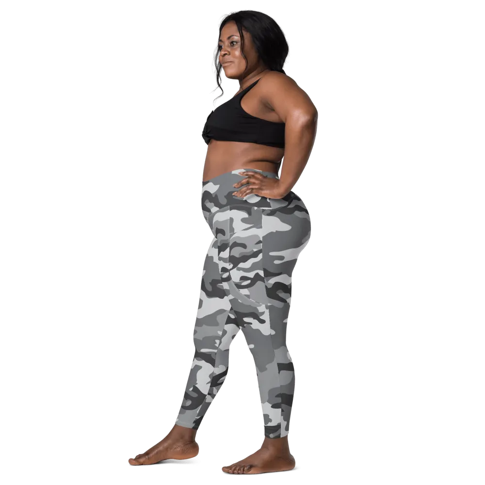 Light Gray Camo FYD Size Inclusive Leggings with pockets
