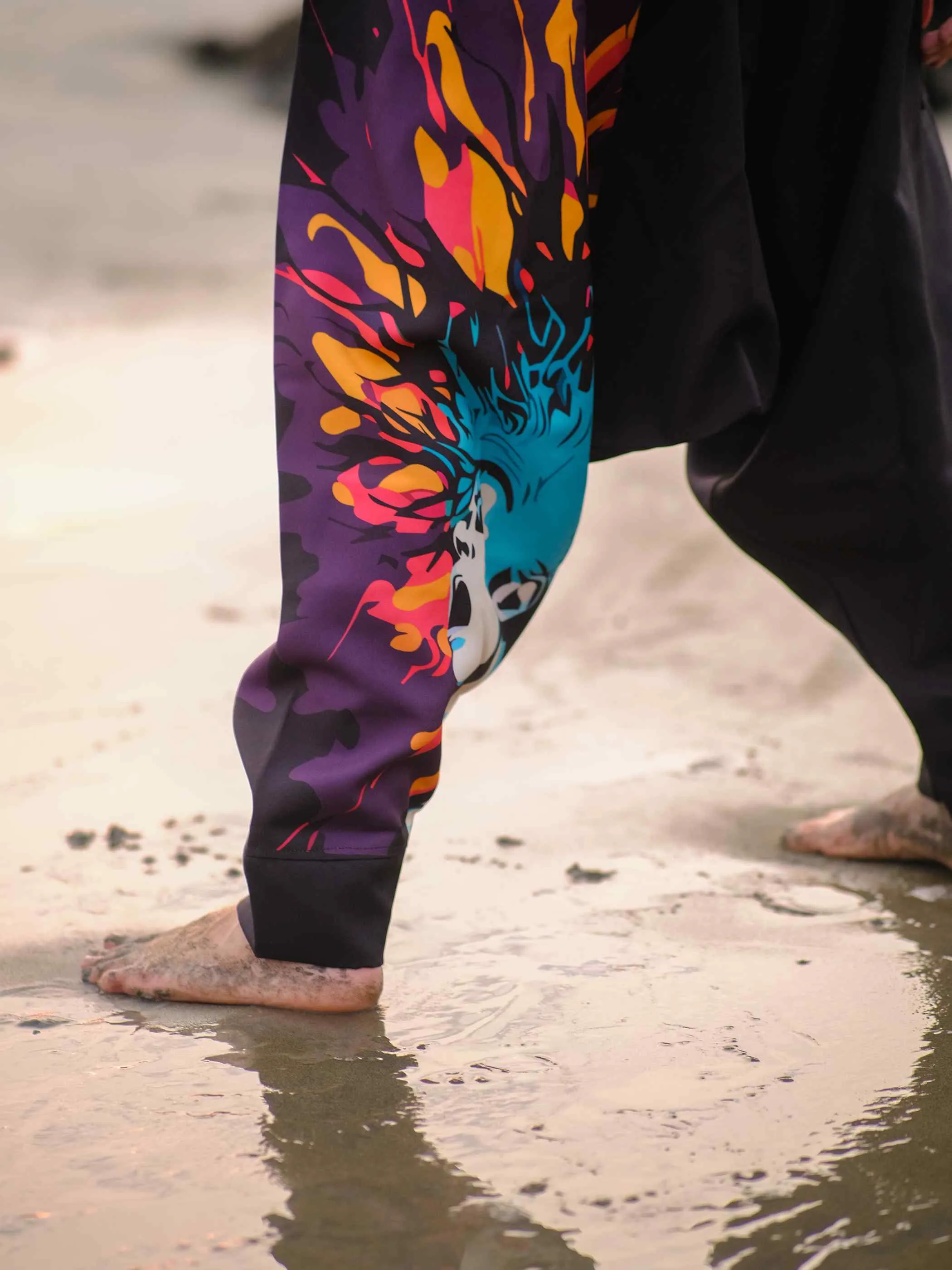 Men's Flame Fusion Afghani Bohemian Harem Pants For Travel Dance Yoga