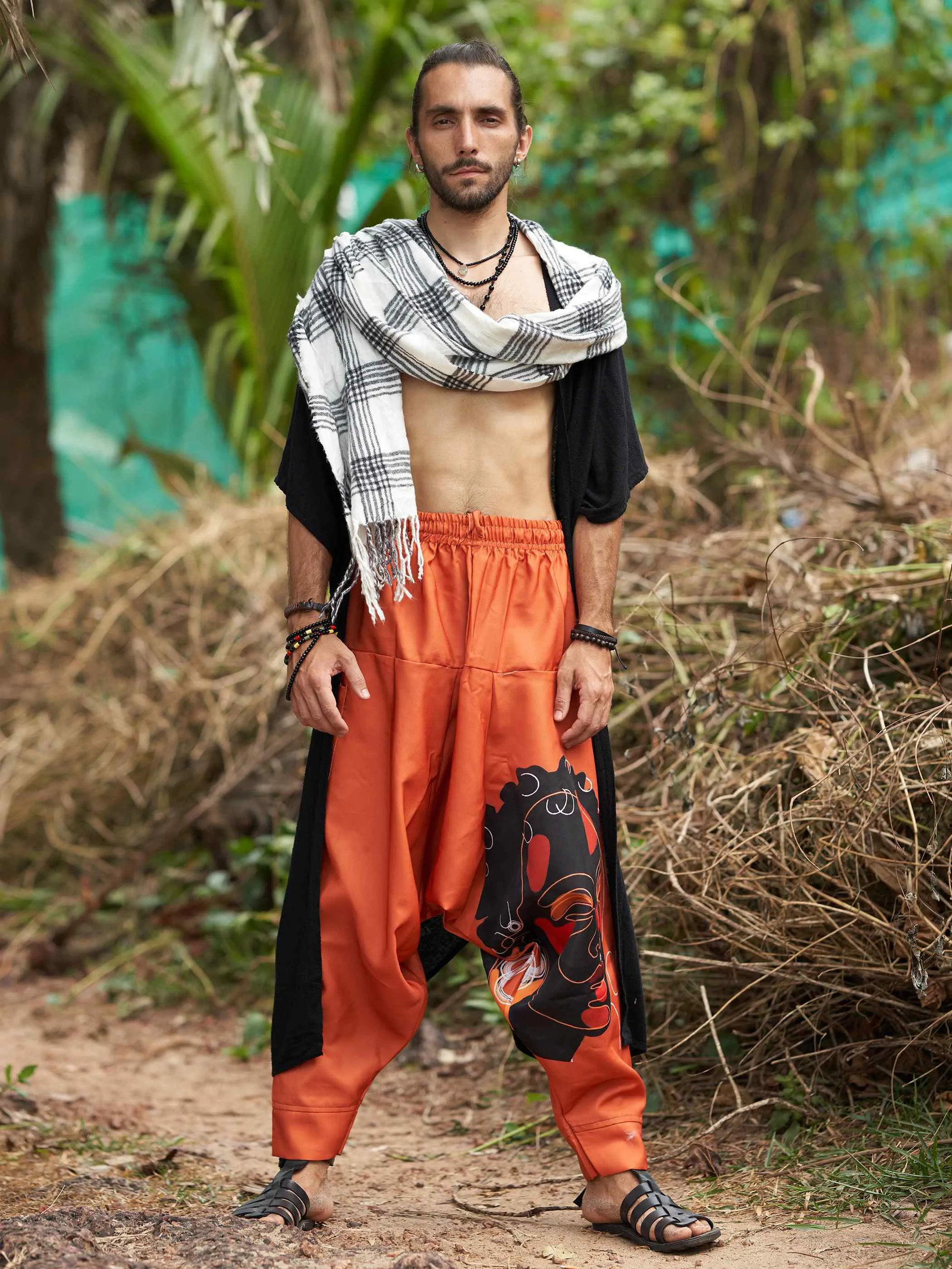 Men's Tribal Print Bohemian Hippy Harem Pants For Dance Travel Yoga