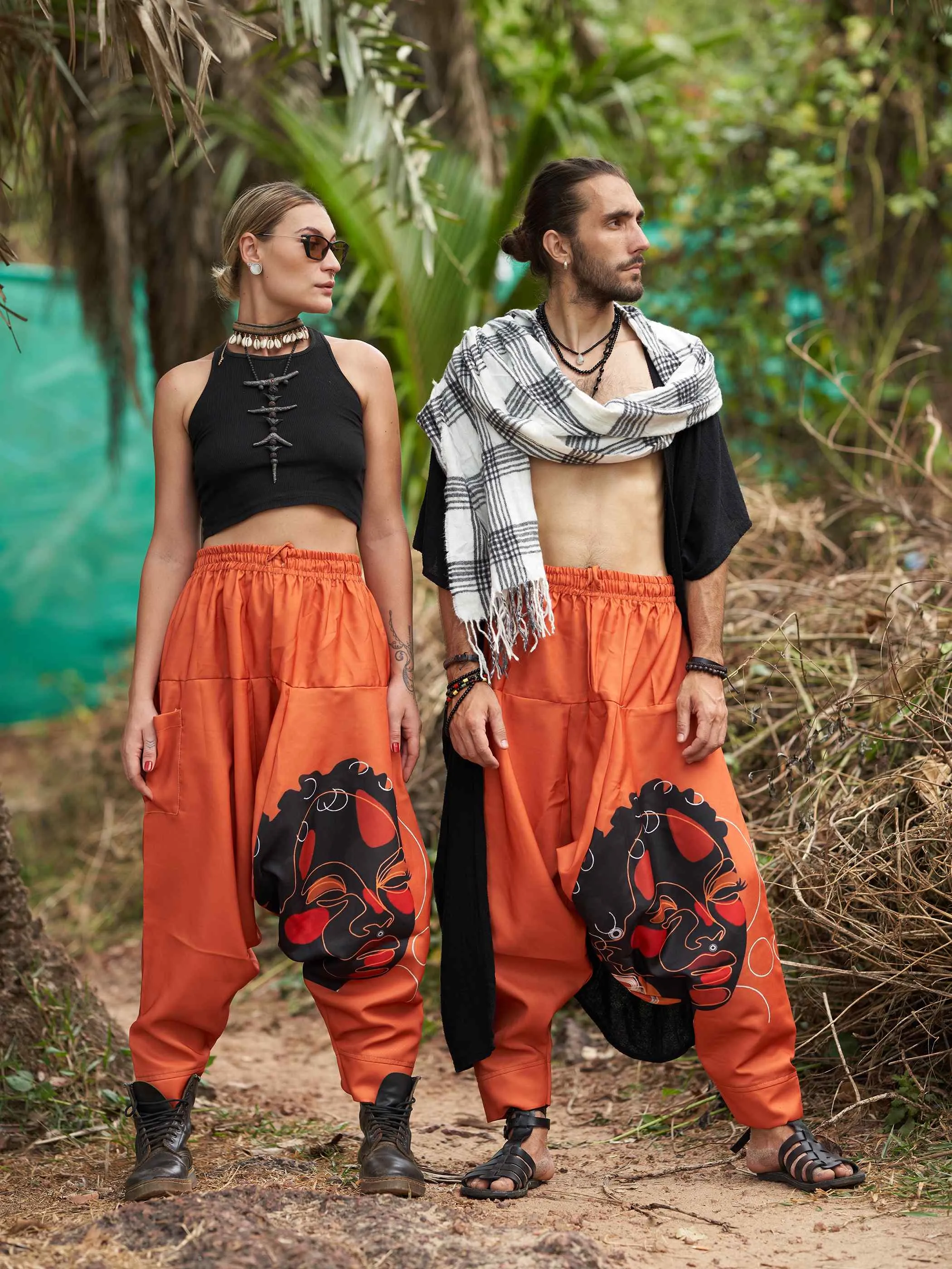 Men's Tribal Print Bohemian Hippy Harem Pants For Dance Travel Yoga