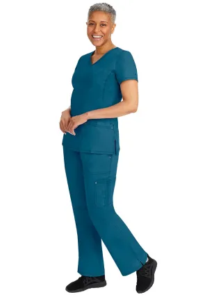 Purple Label Women's Yoga Scrub Set | Caribbean Blue