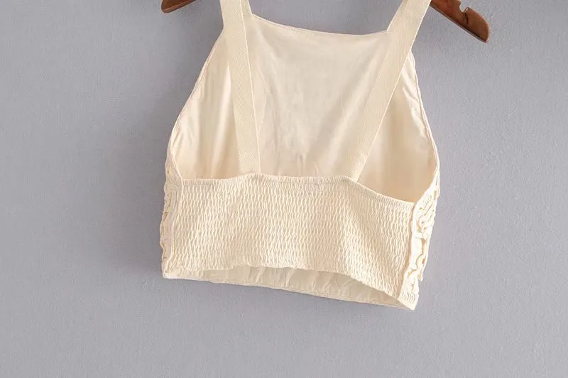 SMOKED DETAILS CROP TOP