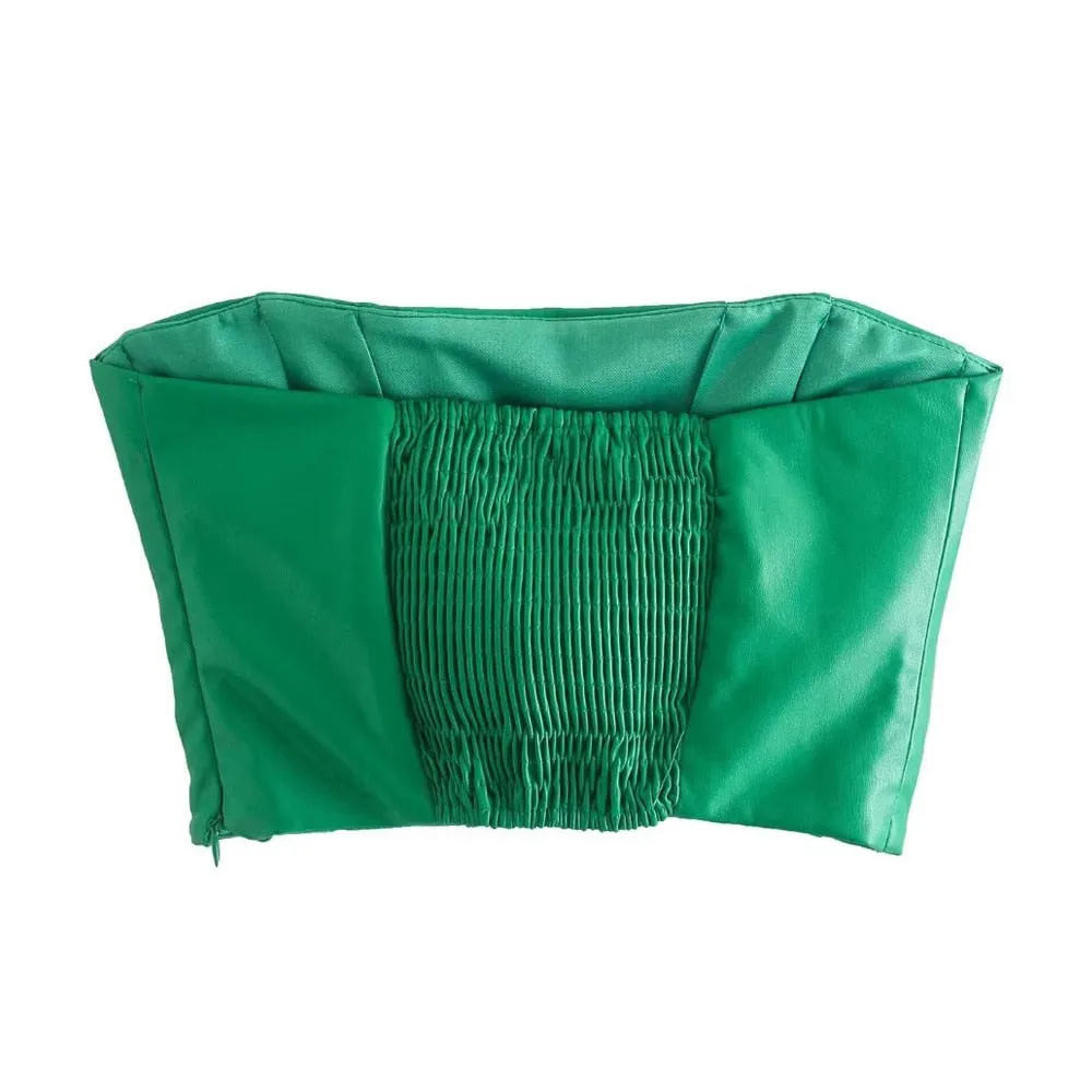 VEGAN LEATHER CROP TOP